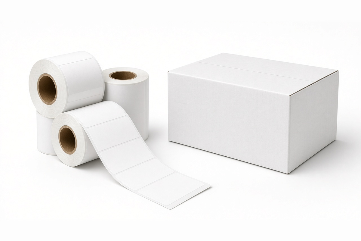 4" × 6" White Shipping Labels (450/roll, 9 rolls/case)