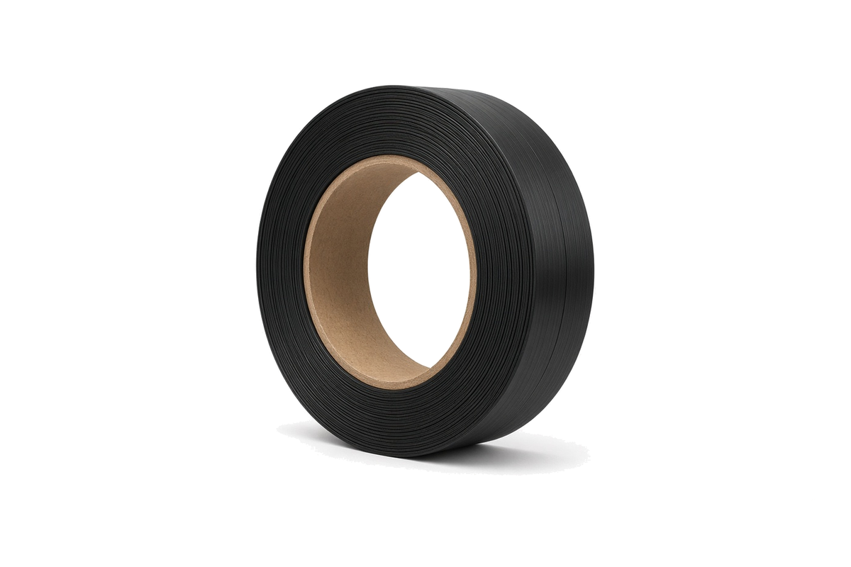 1/2" × 7200' Black Poly Strapping HG — 16×6 core