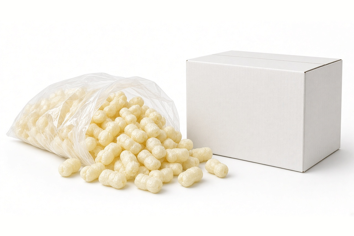 Yellow Biodegradable Packing Peanuts — 14 cu ft Bag